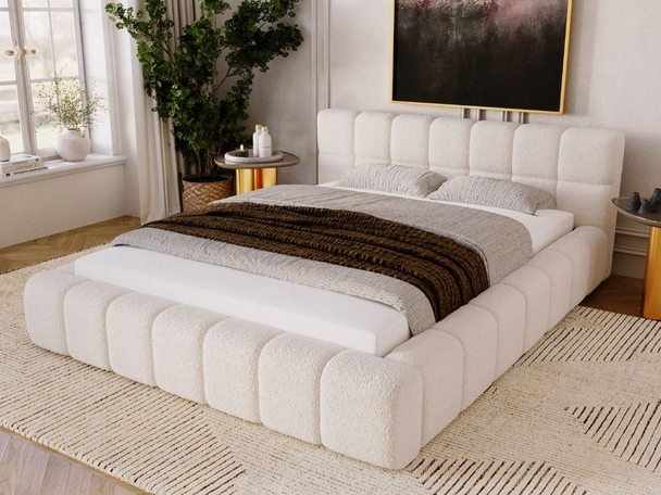 Tweepersoonsbed met Opbergruimte en lattenbodem 140x200 Alicante Beige