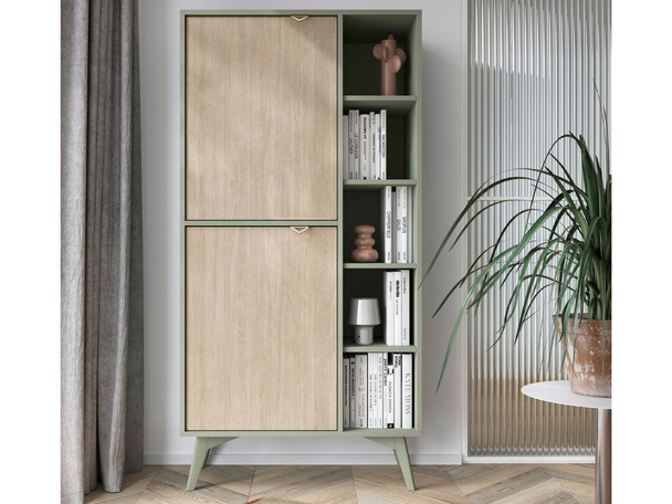 Vakkenkast met deuren Modena Eucalyptus