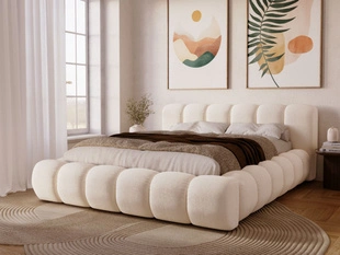 Tweepersoonsbed met Opbergruimte en lattenbodem 160x200 Doria Crème