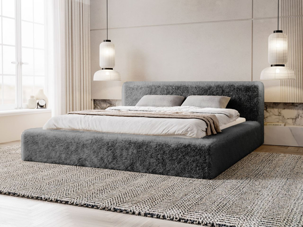 Tweepersoonsbed met Opbergruimte en lattenbodem 160x200 Enjoy Grijs