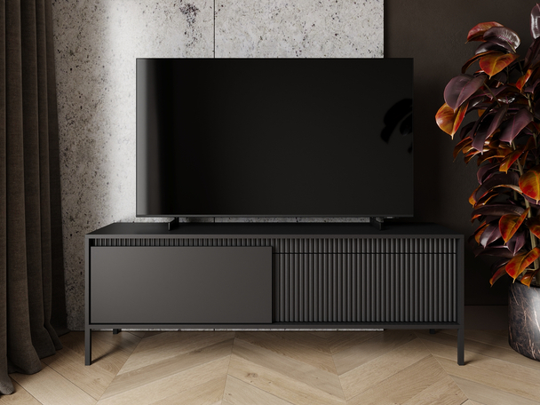 TV-Meubel met Deuren 153 cm Sorano Zwart