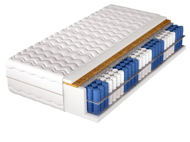 Pocketveringmatras pocket met kokosmat en polyurethaanschuim Cavani 200x200