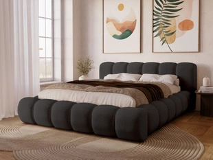 Tweepersoonsbed met Opbergruimte en lattenbodem 140x200 Doria Zwart