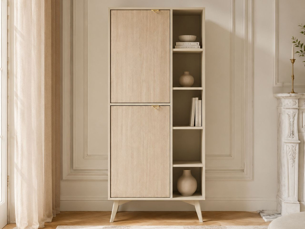 Vakkenkast met deuren Modena Beige
