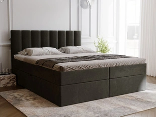 Boxspring met Opbergruimte 160x200 Mocca Donkergrijs