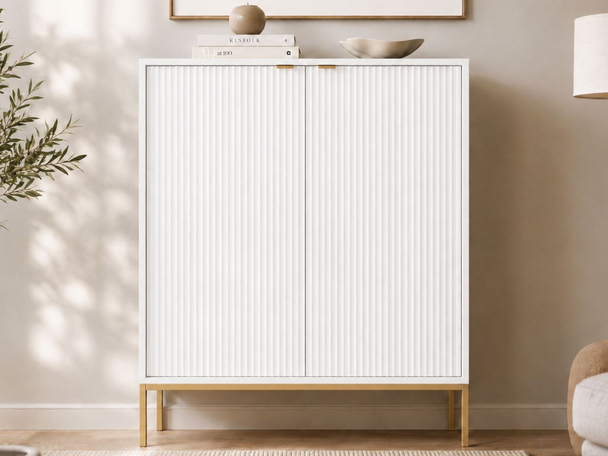 Dressoir met deuren Amber Wit