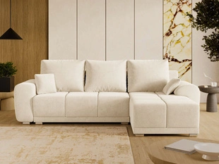Hoekbank Rechts met Slaapfunctie en Opbergruimte Monti Beige
