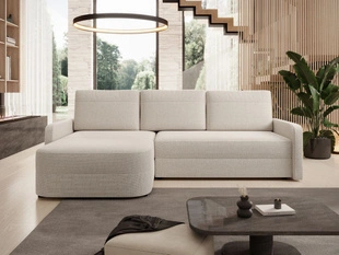 Hoekbank met Slaapfunctie en Opbergruimte Arvento Beige