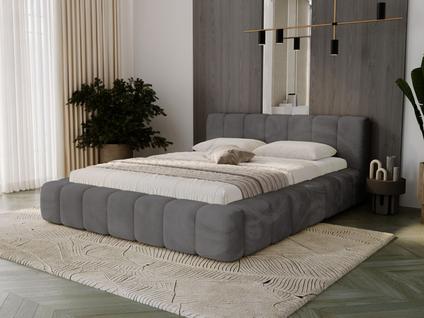Bed met Opbergruimte en lattenbodem 140x200 Ibiza Grafiet