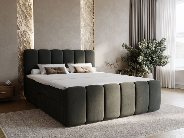 Boxspring met Opbergruimte 200x200 Cloud Donkergrijs