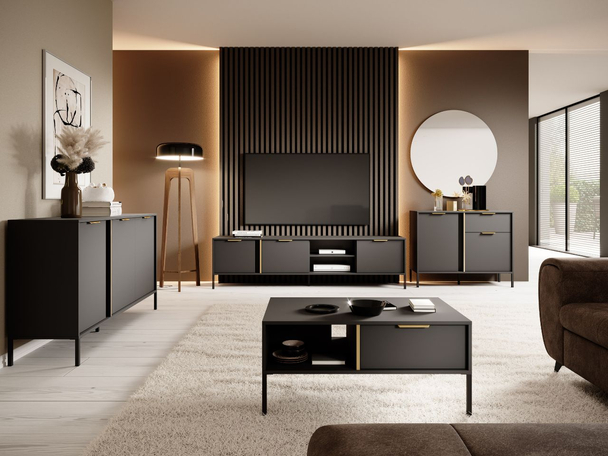 Woonkamermeubelset Drino Anthracite
