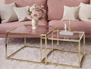 Salontafel op een gouden frame Asumi 35x41