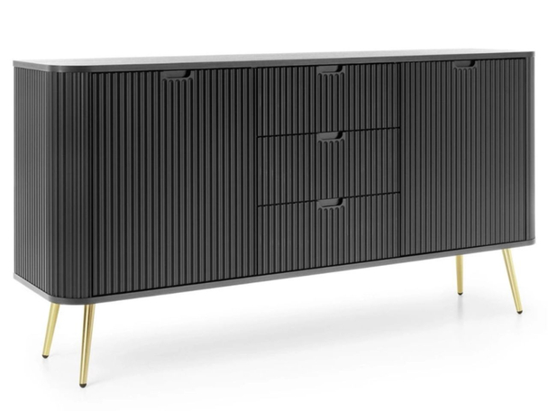 Dressoir met Deuren en Lades Viva Zwart