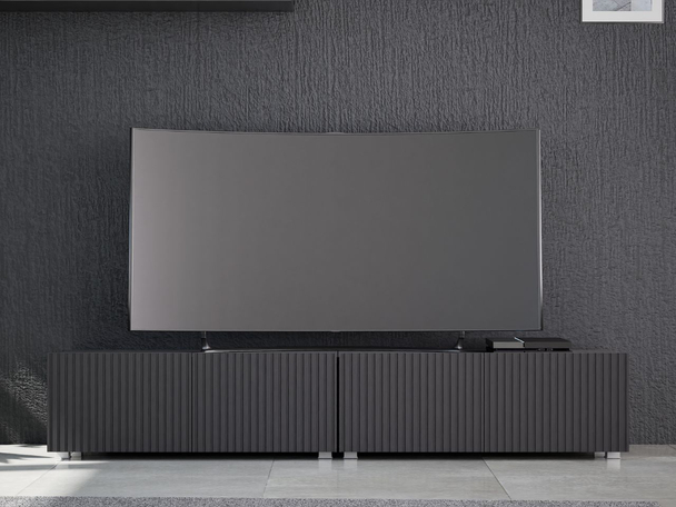 Set tv-meubels met deuren 200 cm Kioto Zwart