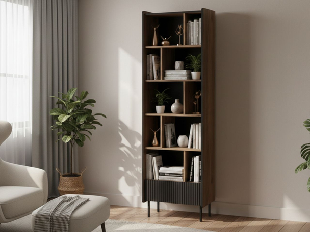 Boekenkast  met lade Pascale Bruin, Zwart