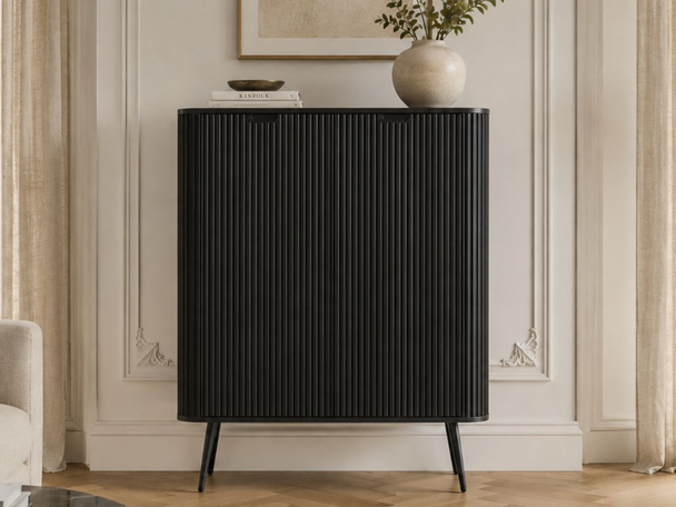 Hoge kast met deuren Viva Zwart