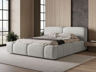 Tweepersoonsbed met Opbergruimte en lattenbodem 140x200 Aubi Grijs