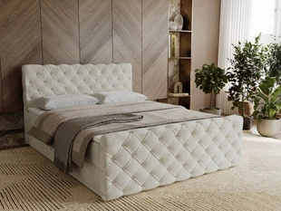 Boxspring met Opbergruimte 120x200 Lunaris Crème