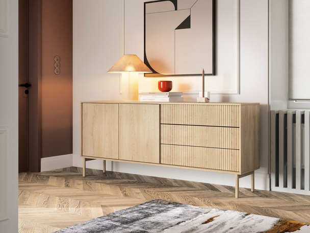 Dressoir met Deuren en Lades 187 cm Gradimento Bruin