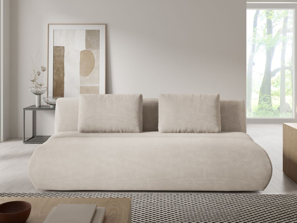 Slaapbank met Opbergruimte en Verstelbare Rugleuning Figo Beige