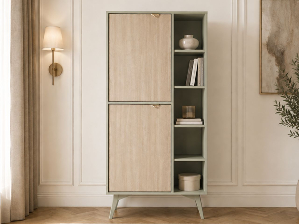 Vakkenkast met deuren Modena Eucalyptus