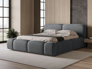 Tweepersoonsbed met Opbergruimte en lattenbodem 120x200 Aubi Donkergrijs