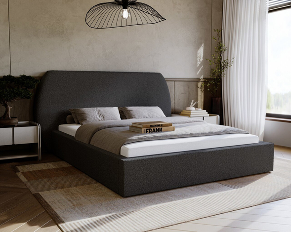 Bed met Opbergruimte en lattenbodem 180x200 Blossom Zwart