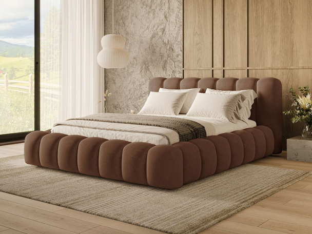 Bed met Opbergruimte en lattenbodem 160x200 Averia Bruin