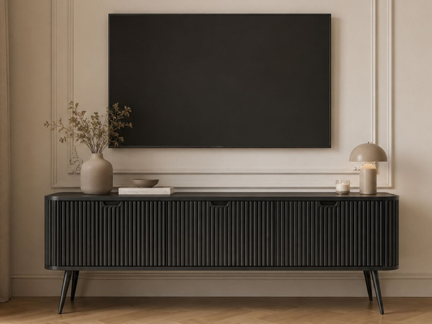TV-Meubel met Deuren Viva Zwart