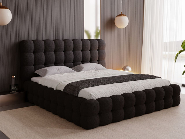 Bed met Opbergruimte en lattenbodem 180x200 Twist Zwart